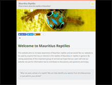 Tablet Screenshot of mauritius-reptiles.com